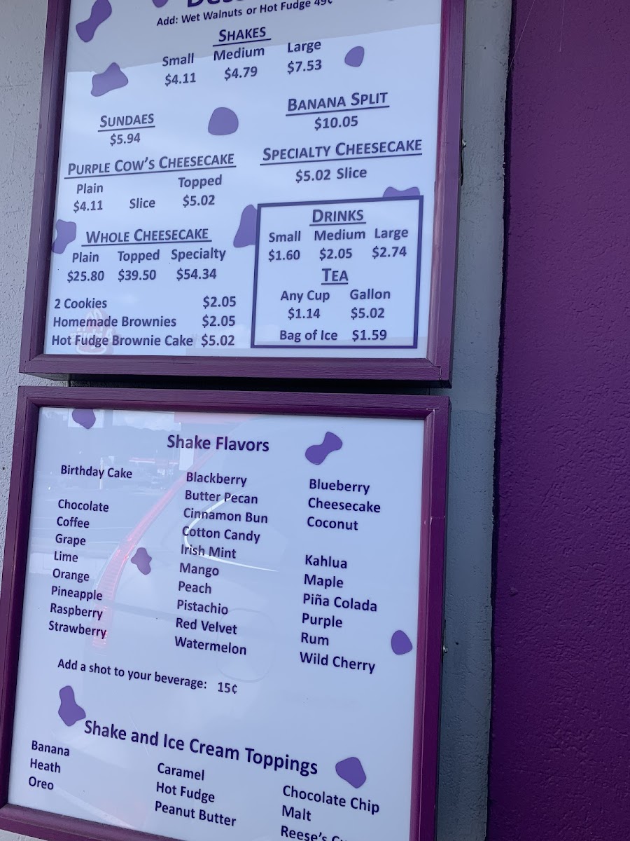 Purple Cow Menu - Image 5